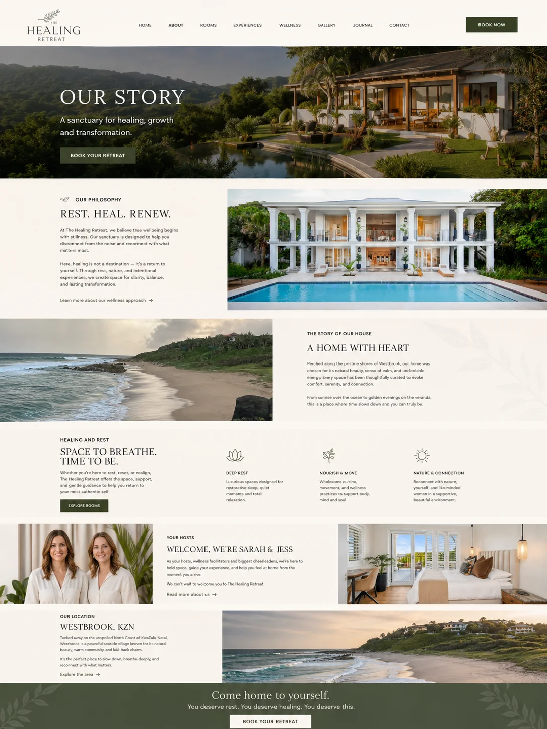The Healing Retreat demo visual - replace with final property photography.